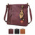 New Chala LASER CUT Crossbody Messenger Bag  Convertbile Plum Purple SPIDER gift