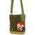 New Chala Handbag Patch Crossbody FOX  DARK BROWN Bag Canvas gift Messenger  Fun