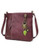 New Chala LASER CUT Crossbody Messenger Bag  Converts Plum Purple OWL Bird gift