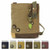 New Chala Handbag Patch Cross body Metal OWL Bird Olive Green Bag Canvas  