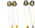 New Top Trenz Lot of 4 Stretchable Emoji Necklaces 4 Designs Emoticons Emojicon 