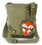 New Chala Messenger Patch Crossbody FOX Bag Canvas Olive Green Coin Purse gift