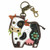 NEW Chala Messenger Patch Crossbody Bag Canvas Dark Brown Gift COW Coin Purse