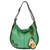 New Chala CONVERTIBLE Hobo Large Tote Bag LAZZY CAT Vegan Leather Teal Green 