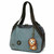 New Chala Bowling Tote Shoulder Large Bag Indigo Blue Pleather LION Coin Purse