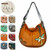 Neuf Chala Hobo Bandoulière Grand Sac Fourre-Tout Libellule Orange Convertible