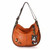 Chala Hobo Bandoulière Grand Sac Pleather Orange Convertible Boston Terrier Dog