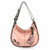 Neuf Chala Hobo Bandoulière Grand Sac Fourre-Tout Flamingo Pleather Rose