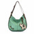 Chala CONVERTIBLE Hobo Large Bag ELEPHANT Peather Teal Green w/ Coin Purse