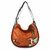 New Chala Hobo Crossbody Large Tote Bag HUMMINGBIRD Orange Convertible Pleather