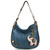 New Chala CONVERTIBLE Hobo Large Tote Bag ELEPHANT Vegan Leather Navy Blue