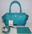 New Baggallini ELIZABETH Satchel CYPRESS Blue Green Crossbody Lightweight bag