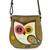 New Chala Deluxe Messenger Crossbody Bag Vegan Leather Canvas OWL Brown gift