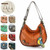  Chala Hobo Crossbody Large Bag  BLUE PARROT  Pleather Orange Converts Coin Purs