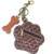 New Chala Handbag Patch Crossbody IVORY PAW Brown Bag Canvas gift w/ Coin Purse