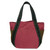 New Chala Handbag Carryall Zip Tote WIENER DOG on Scooter Burgundy Red Canvas