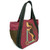 New Chala Handbag Carryall Zip Tote WIENER DOG on Scooter Burgundy Red Canvas