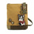 Chala Handbag Patch Crossbody Brown Bag Canvas gift Boston Terrier Coin Purse