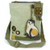 Chala Patch Umhängetasche Lazzy Katze Tasche Leinen Messenger Sandbeige W /