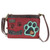 New Chala Mini Crossbody PAW Print WOOF Bag Pleather Small Purse Convertible Red