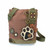 Chala Patch Crossbody Bag IVORY PAW Canvas Mauve Purple Small W/ Coin purse