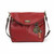 Nuevo Chala Encantador Cruzado Bolsa Cuero Artificial Metal Paw Print Cabrio Red