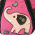 New Chala Handbag Carryall Zip Tote PINK ELEPHANT  Black Stripe Large Bag Canvas