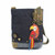 Neuf Chala Sac à Main Patch Bandoulière Rouge Perroquet Jeans Bleu Marine S Gift