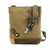New Chala Handbag Patch Cross body Metal TREBLE CLEF Olive Green Bag Canvas