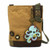 New Chala Messenger Patch Crossbody Brown Bag Canvas gift Coin Purse OCTOPUS