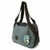 New Chala Bowling Tote Shoulder Large Bag Indigo Blue Pleather DOLPHIN Purse