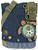 New Chala Handbag Patch Cross-body SEA TURTLE Denim Navy Blue Bag Cute gift