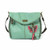 New Chala Charming Crossbody Bag Pleather Convertible Teal Green PINK BUTTERFLY