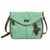 New Chala Charming Crossbody Bag Pleather Metal Converts Teal Green CLEF Music