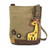 New Chala Handbag Patch Crossbody Olive Green Bag Canvas gift Giraffe Messenger
