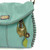 New Chala Charming Crossbody Bag Pleather Metal Convertible Teal Green OWL gift