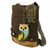 NEW Chala Messenger Crossbody Bag Canvas Dark Brown Gift OWL Coin Purse