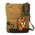 New Chala Messenger Patch Crossbody Brown Bag Canvas gift Coin Purse TIGER