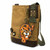 New Chala Messenger Patch Crossbody Brown Bag Canvas gift Coin Purse TIGER