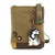 New Chala Handbag Patch Crossbody Olive Green Bag Canvas gift HUSKY Dog