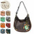  Chala CONVERTIBLE Hobo Large Bag Pleather Dark Brown Coin Purse YORKSHIRE Dog