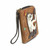  Chala ZIP AROUND WALLET Credit Card Faux Leather SLIM CAT Brown Wristlet gift