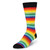 K. Bell Men's 2 prs Crew Socks Shoe Size 6.5-12 Novelty RAINBOW STRIPES gift