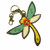 New Chala Purse Bag Charm Clip On Key Ring Fob DRAGONFLY Multicolored gift