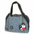 New Chala Handbag Bowling Zip Tote FAT CAT Large Bag Indigo Blue Pleather gift