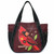  Chala Handbag Carryall Zip Tote Large Bag CARDINAL Bird Burgundy Red Stripe