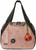 New Chala Bowling Tote Large Shoulder Bag Rose Pink Pleather LADYBUG Coin Purse