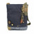 Chala Handbag Patch Cross-body METAL FEATHER  Denim Navy Blue Bag gift Whimsical