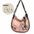 Chala Hobo Crossbody Large Tote Bag ELEPHANT  Pleather PINK Converts Coin Purse