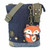 New Chala Messenger Patch Cross-body FOX Denim Navy Blue Bag School Work gift